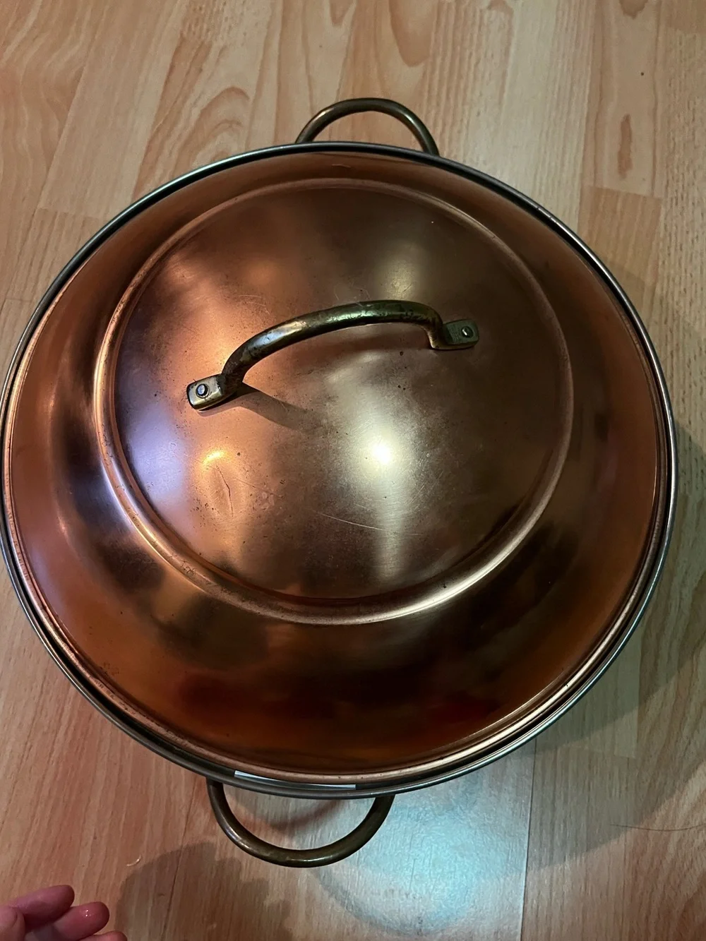 🇪🇸 Copper Pan Wok with Handles and Lid Home Kitchen 14